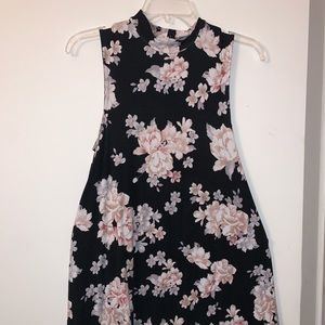 Floral turtleneck neck dress